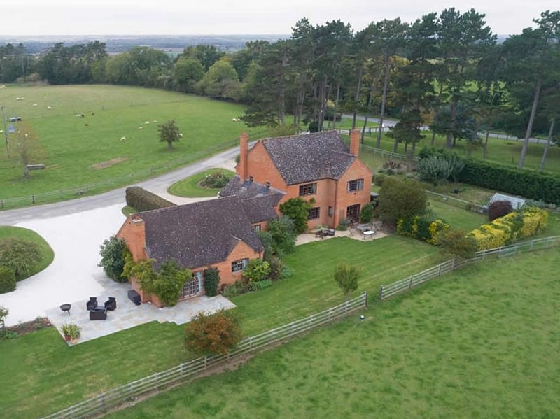 Ariel view of Hill Farm, Morton Morrell, Warwickshire